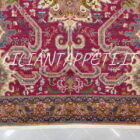 tappeto turco kayseri da salotto fondo color vinaccio in lana 305x197 cm