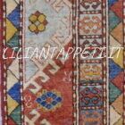 tappeto caucasico kazak bordcialu da salotto molto allegro e colorato in lana 236x166 cm