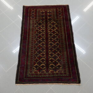 piccolo tappeto preghiera Khorasan baluci Persia fondo beige