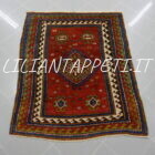 kazak borcialu antico tappeto caucaso fine ottocento 155x122 cm