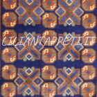 tappeto afghano bukhara ersari da salotto fondo blu marrone in lana 215x150cm