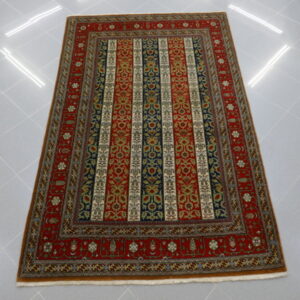 tappeto persiano kum kork da salotto multicolore motivo moharramat