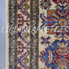 tappeto passatoia fondoletto kazak afghano fondo chiaro 183x61 cm