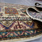 tappeto passatoia fondoletto kazak afghano fondo chiaro 183x61 cm