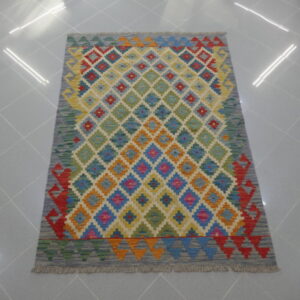 kilim afghano da salotto multicolore