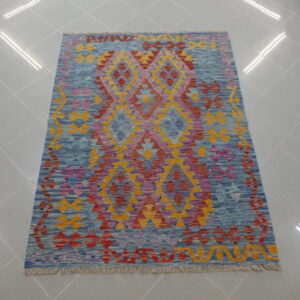 kilim afghano da salotto multicolore