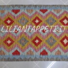 piccolo kilim afghano annodato a mano lana 123x82 cm