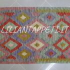 piccolo kilim afghano annodato a mano in lana 124x81 cm