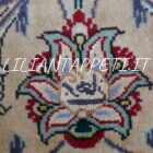 tappeto persiano Tabriz 60 Raj Misto Seta firmato rotondo 200cm di diamtro da salotto fondo chiaro