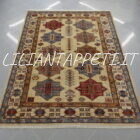tappeto kazak fondo chiaro 234x185 cm