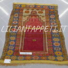 Antico tappeto Konya a preghiera Turchia centrale XIX secolo lana su lana 150x117 cm