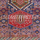 tappeto antico caucasico da salotto disegno a tutto campo con fiori stilizzati 230x104 cm