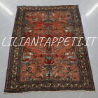 tappeto persiano lilian piccolo fondo salmone, rosa dughi 144x111 cm