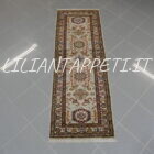 uzbek kazak extra tappeto afghano annodato a mano lana su cotone 179x64 cm
