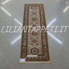 uzbek kazak extra tappeto afghano annodato a mano lana su cotone 179x64 cm