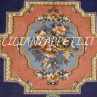 antico tappeto persiano bakhtiari gol farang fondo blu quadrato 210x211 cm