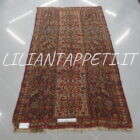 Antico tappeto persiano Gashgai Shekarlu della prima metà del XIX secolo, iconografia nomade arcaica, colori naturali, lana su lana 243x133 cm