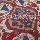 Antico tappeto persiano Gashgai Shekarlu della prima metà del XIX secolo, iconografia nomade arcaica, colori naturali, lana su lana 243x133 cm