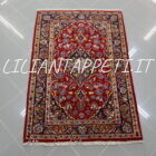 Tappeto Keshan persia Fondo Rosso 151x105 cm