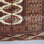 tappeto persiano bukhara tekke antico fondo avorio in lana 170x145 cm