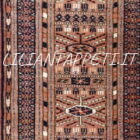 tappeto persiano bukhara tekke antico fondo avorio in lana 170x145 cm