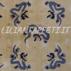 tappeto cinese antico ningxia a draghi fondo chiaro in lana 217x155 cm