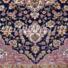 tappeto annodato a mano erivan gherla fondo blu da salotto 275x182 cm in lana