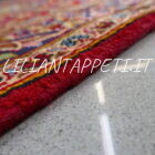 tappeto persiano keshan fondo rosso lana su cotone 147x96 cm