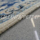 scendiletti persiani nain fondo azzurro circa 90x60 cm in lana