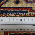tappeto afghano kazak fondo blu 145x100 cm in lana