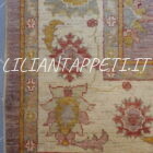 tappeto afghano ziegler colori pastello lilla da salotto in lana su cotone 300x204 cm