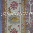 tappeto afghano ziegler colori pastello lilla da salotto in lana su cotone 300x204 cm