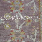 tappeto afghano ziegler colori pastello lilla da salotto in lana su cotone 300x204 cm