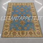 tappeto orientale ziegler azzurro da salotto in lana 200x149 cm