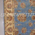 tappeto orientale ziegler azzurro da salotto in lana 200x149 cm