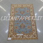 tappeto ziegler piccolo color azzurro lana su cotone 153x101 cm