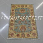 scendiletti orientali ziegler color azzurro in lana circa 90x60 cm