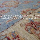 scendiletti orientali ziegler color azzurro in lana circa 90x60 cm