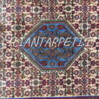 piccolo tappeto persiano bijar fondo avorio ed azzurro motivo herati 92x73 cm