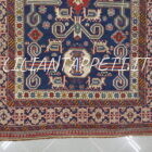Tappeto caucasico Perepedil lana su lana fondo blu 168x120 cm