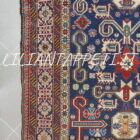 Tappeto caucasico Perepedil lana su lana fondo blu 168x120 cm