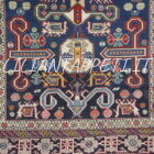 Tappeto caucasico Perepedil lana su lana fondo blu 168x120 cm