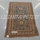 Tappeto caucasico Perepedil lana su lana fondo blu 168x120 cm