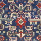 Tappeto caucasico Perepedil lana su lana fondo blu 168x120 cm