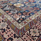 Tappeto caucasico Perepedil lana su lana fondo blu 168x120 cm