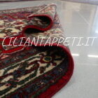 tappeto persiano hamadan, hosseinabad fondo rosso lana su cotone da ingresso 150x108 cm