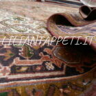tappeto persiano Heriz grande da sala geometrico 345x267 cm in lana