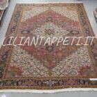 tappeto persiano Heriz grande da sala geometrico 345x267 cm in lana