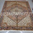 tappeto persiano Heriz grande da sala geometrico 345x267 cm in lana