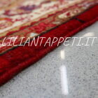 coppia di scendiletti persiano jozan di vecchia manifattura lana su cotone fondo avorio 85x53 cm